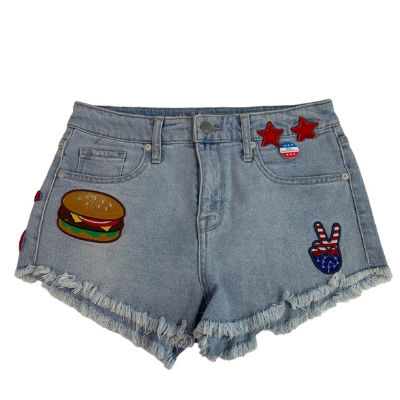 Mossimo Supply Co. Pants - Mossimo High Rise Patriotic Denim Shorts Size 4/ 27